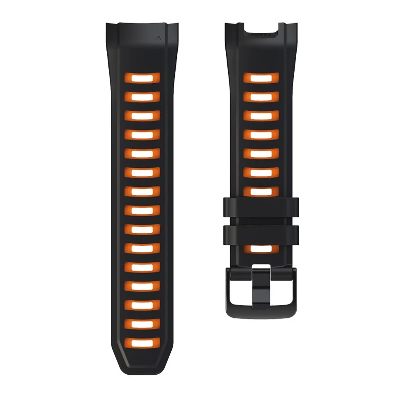 Garmin Instinct 2X Silicone Watch Straps Dual Color Wrist Band - Orange+Black