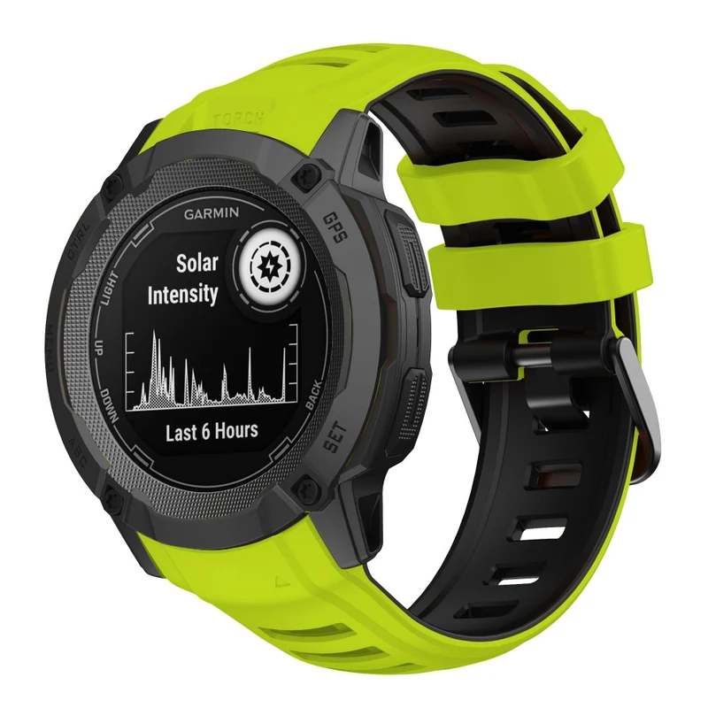 Garmin Instinct 2X Silicone Watch Straps Dual Color Wrist Band - Orange+Black