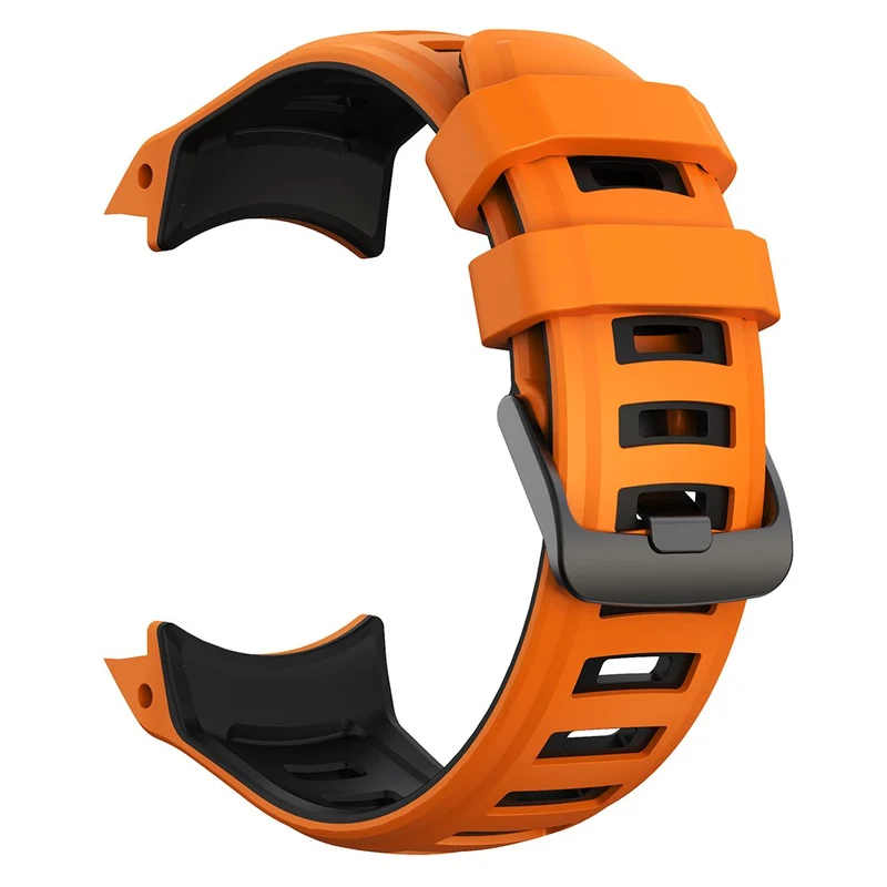 Garmin Instinct 2X Silicone Watch Strap Replacement Wrist Band - Orange+Black