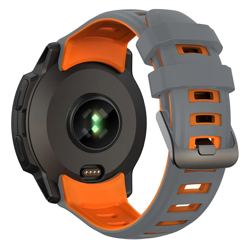 Garmin Instinct 2X Silicone Watch Strap Replacement Wrist Band - Orange+Black
