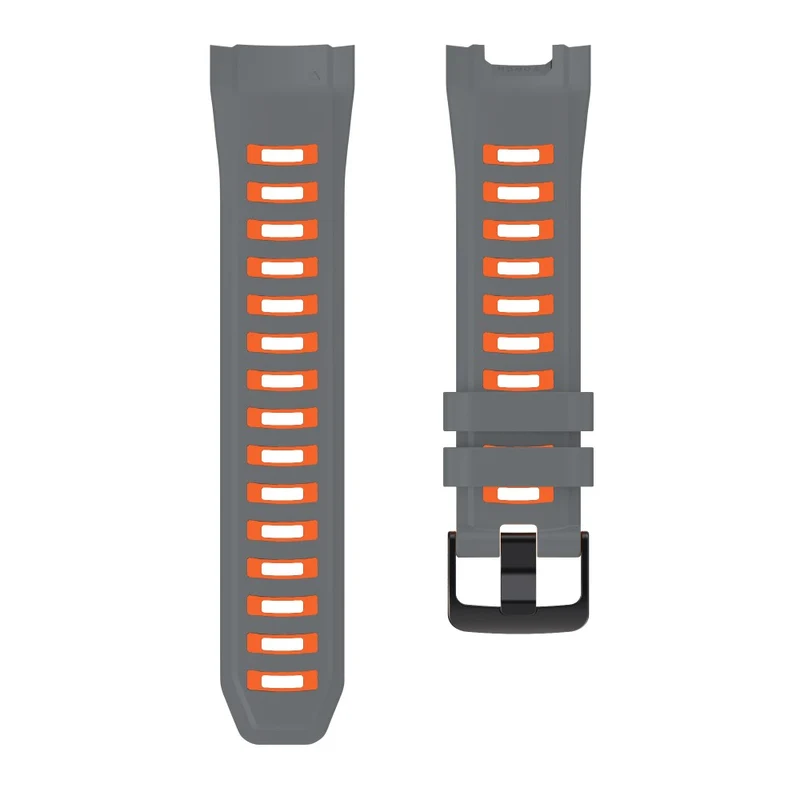 Garmin Instinct 2X Silicone Watch Strap Replacement Wrist Band - Orange+Black