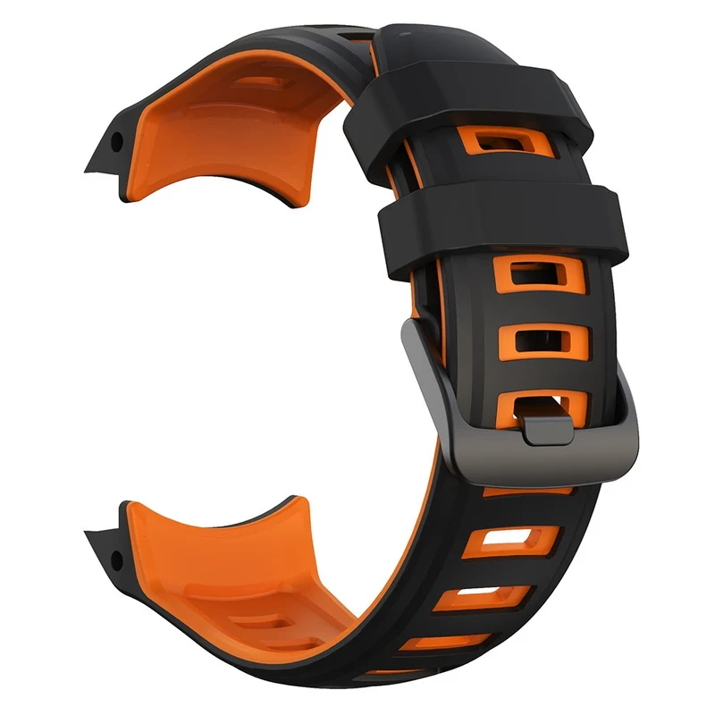 Garmin Instinct 2X Silicone Watch Strap Replacement Wrist Band - Orange+Black