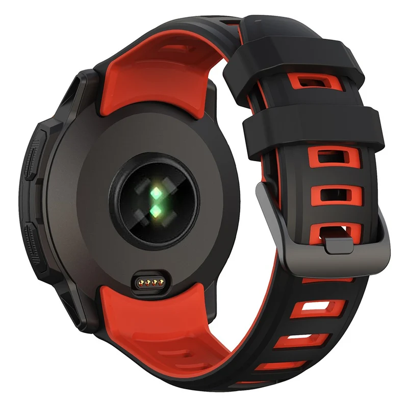 Garmin Instinct 2X Silicone Watch Strap Replacement Wrist Band - Orange+Black