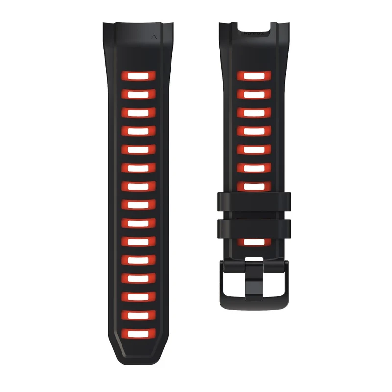 Garmin Instinct 2X Silicone Watch Strap Replacement Wrist Band - Orange+Black