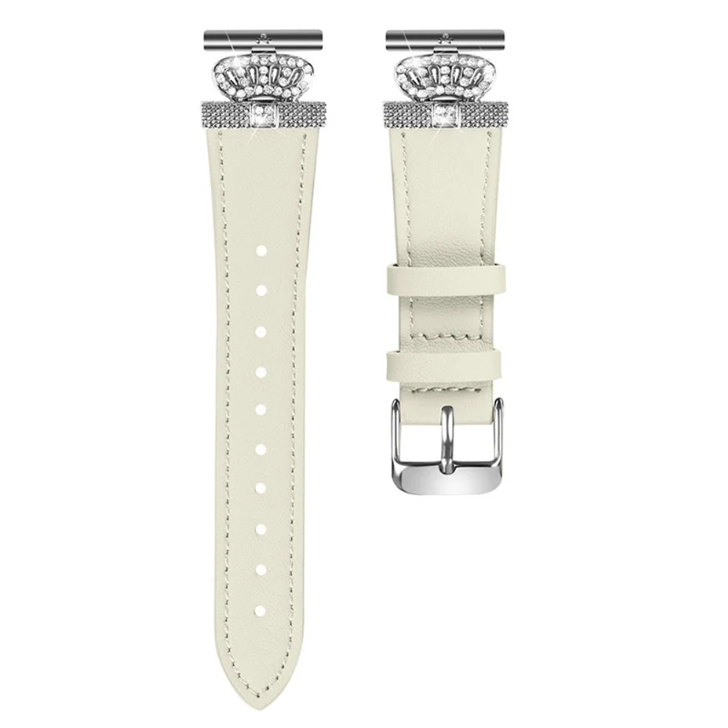 Garmin Forerunner 645 / 645 Music Cowhide Band with Rhinestone Decor Replace Strap