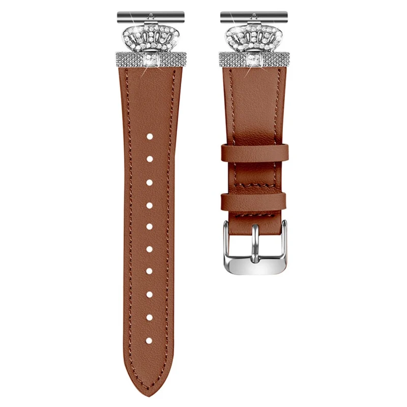 Garmin Forerunner 645 / 645 Music Cowhide Band with Rhinestone Decor Replace Strap