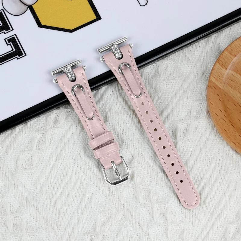 Garmin Forerunner 645 / 645 Music Watchband Genuine Cow Leather Wrist Strap