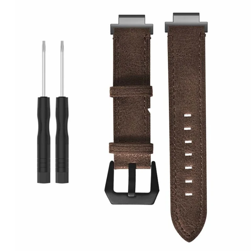 Garmin Forerunner 220 / 230 / 235 / 735XT / 620 / 630 Watch Strap Leather Retro Texture Wristband Strap