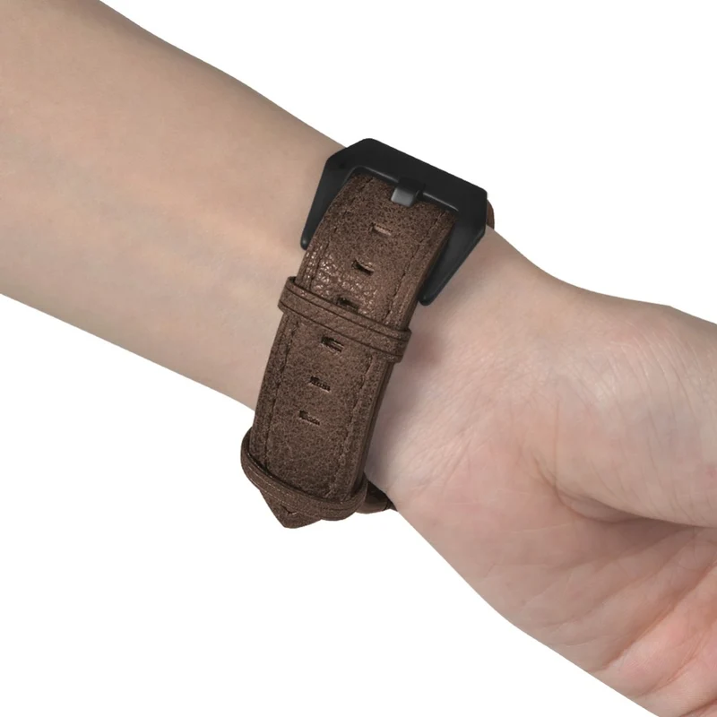 Garmin Forerunner 220 / 230 / 235 / 735XT / 620 / 630 Watch Strap Leather Retro Texture Wristband Strap