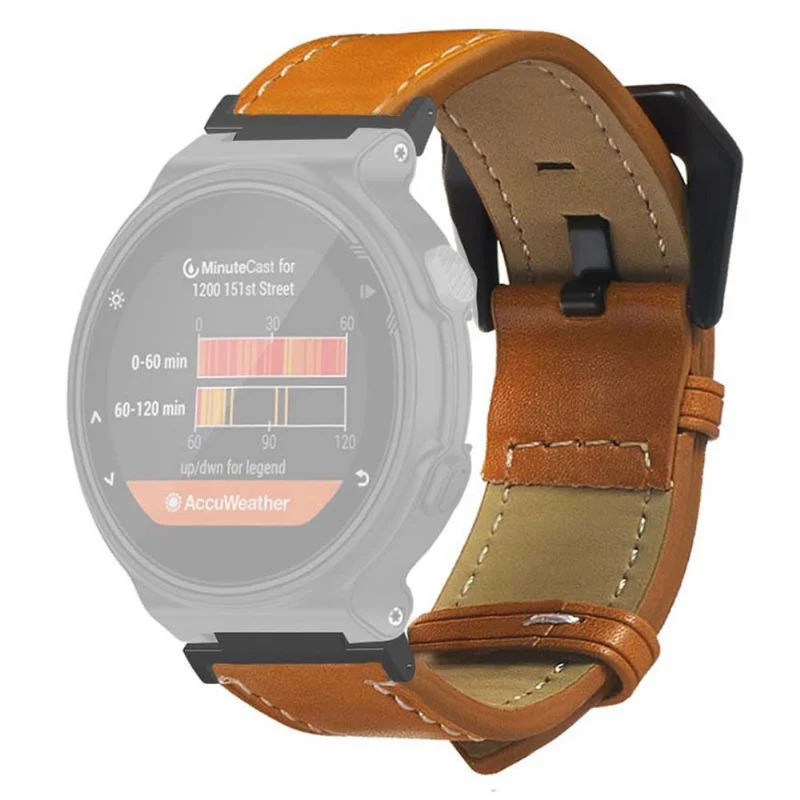 Garmin Forerunner 220 / 230 / 235 / 735XT / 620 / 630 Watch Strap Leather Retro Texture Wristband Strap