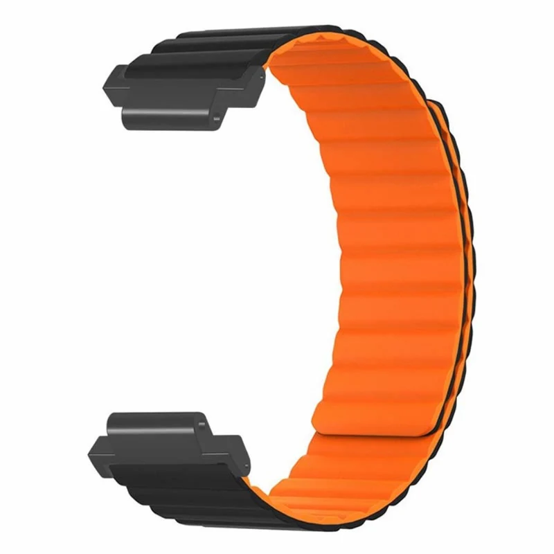 Garmin Forerunner 220 / 230 / 235 / 735XT / 620 / 63 Flexible Strap Magnetic Smartwatch Bands - Grey+Yellow