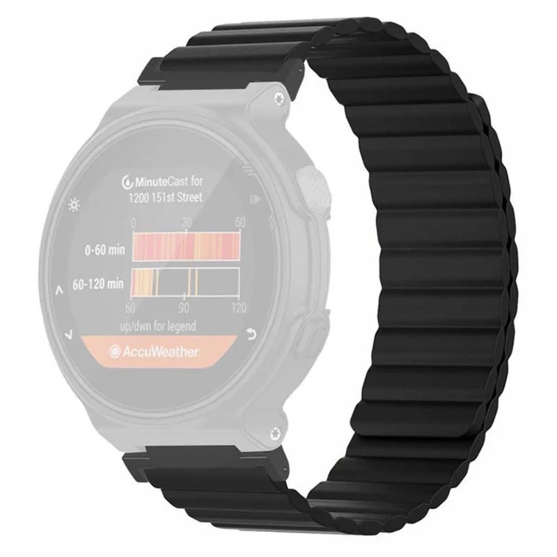 Garmin Forerunner 220 / 230 / 235 / 735XT / 620 / 63 Flexible Strap Magnetic Smartwatch Bands - Grey+Yellow
