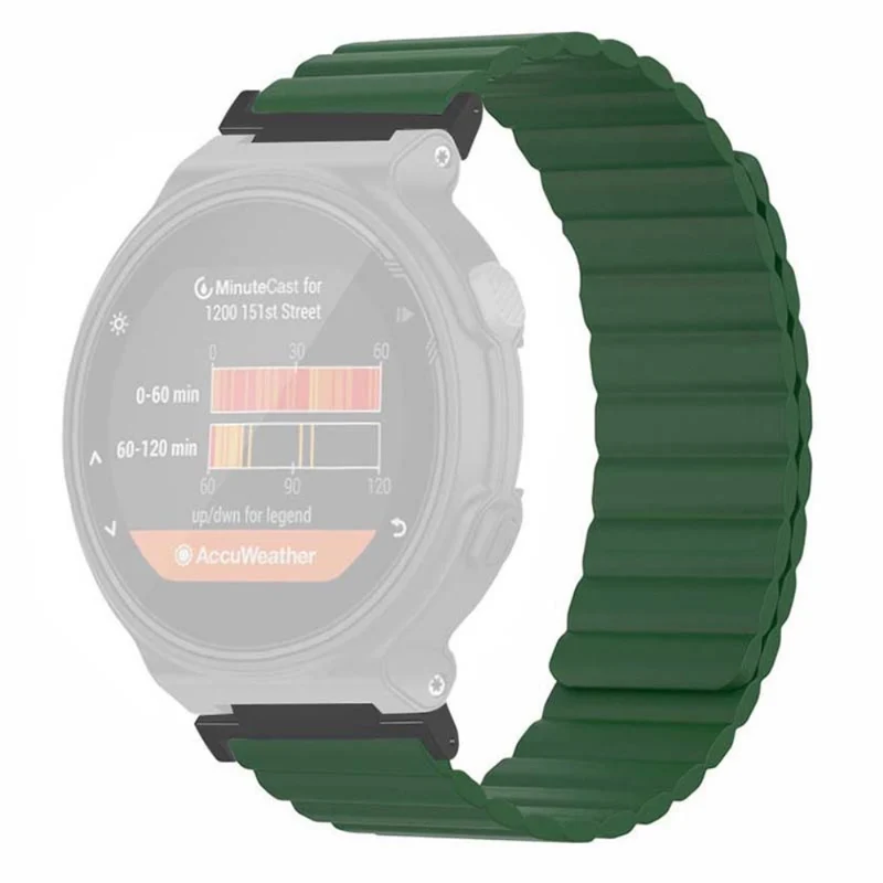 Garmin Forerunner 220 / 230 / 235 / 735XT / 620 / 63 Flexible Strap Magnetic Smartwatch Bands - Grey+Yellow