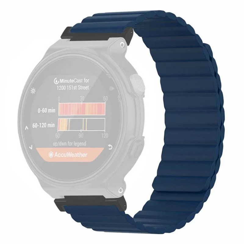 Garmin Forerunner 220 / 230 / 235 / 735XT / 620 / 63 Flexible Strap Magnetic Smartwatch Bands - Grey+Yellow