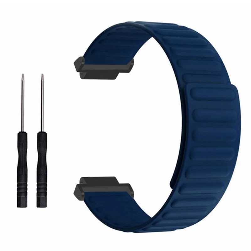Garmin Forerunner 220 / 230 / 235 / 735XT / 620 / 63 Flexible Strap Magnetic Smartwatch Bands - Grey+Yellow