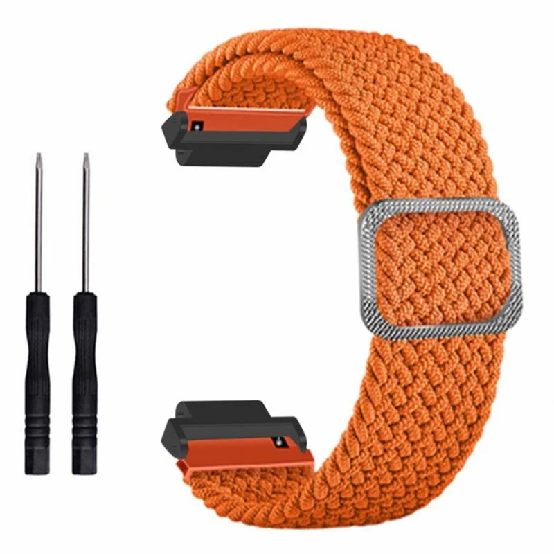 Garmin Forerunner 220 / 230 / 235 / 735XT / 620 / 630 Watch Strap Stretchy Braided Nylon Band
