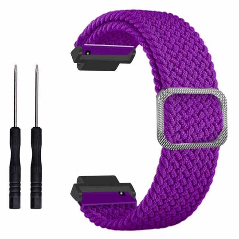 Garmin Forerunner 220 / 230 / 235 / 735XT / 620 / 630 Watch Strap Stretchy Braided Nylon Band