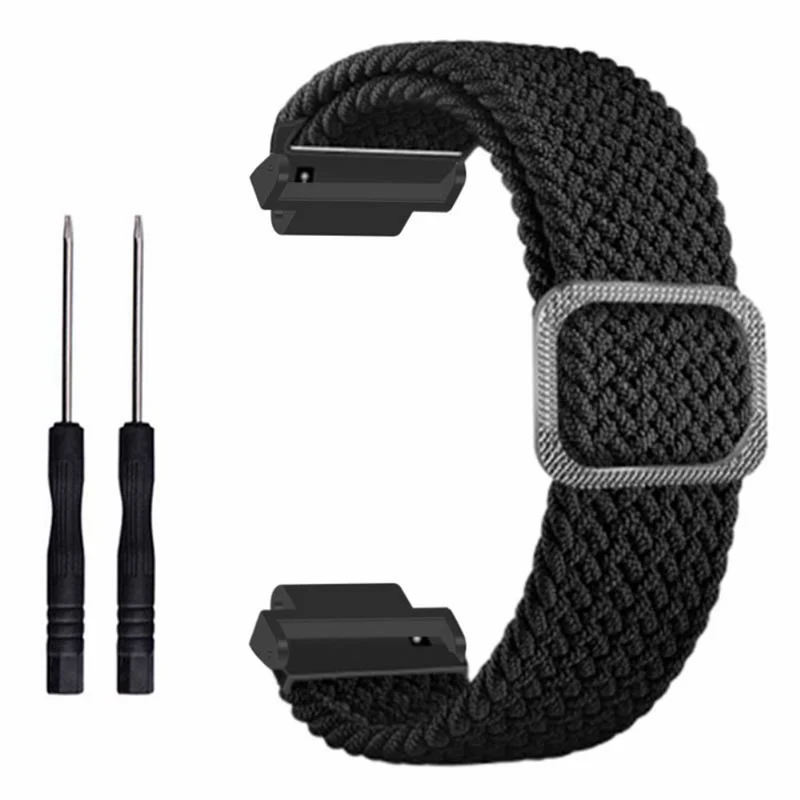 Garmin Forerunner 220 / 230 / 235 / 735XT / 620 / 630 Watch Strap Stretchy Braided Nylon Band