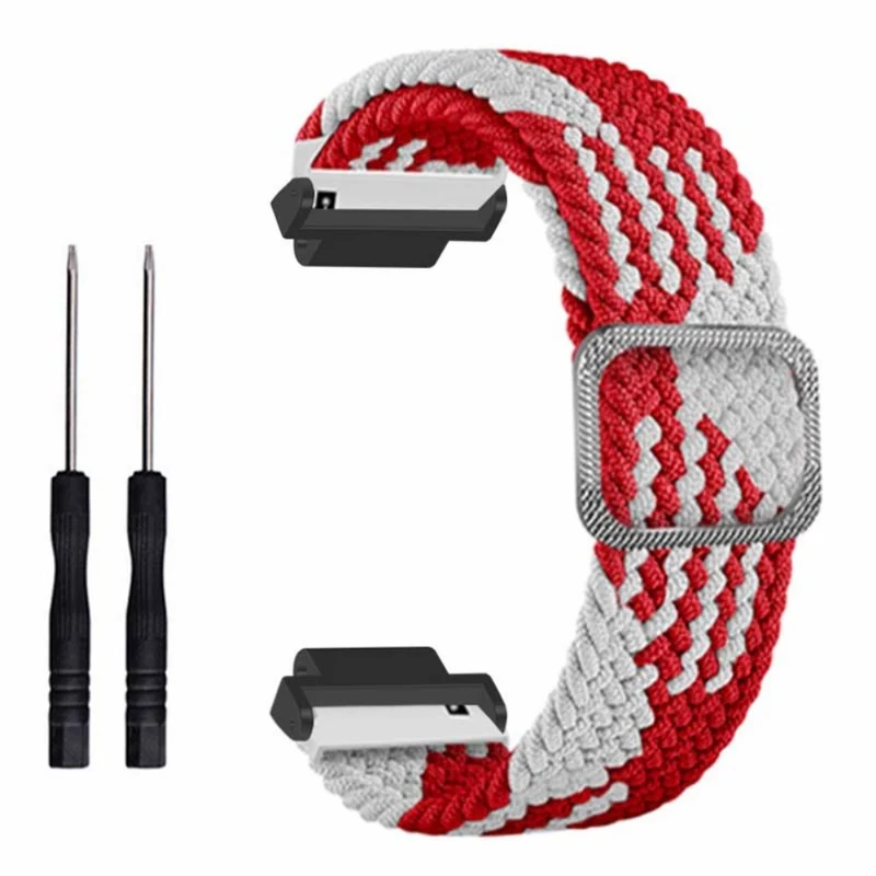 Garmin Forerunner 220 / 230 / 235 / 735XT / 620 / 630 Watch Strap Stretchy Braided Nylon Band