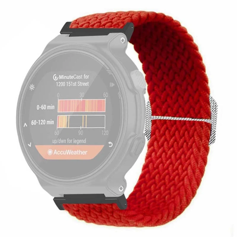 Garmin Forerunner 220 / 230 / 235 / 735XT / 620 / 630 Watch Strap Stretchy Braided Nylon Band
