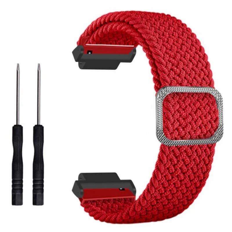 Garmin Forerunner 220 / 230 / 235 / 735XT / 620 / 630 Watch Strap Stretchy Braided Nylon Band
