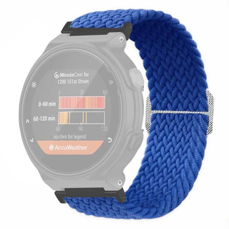 Garmin Forerunner 220 / 230 / 235 / 735XT / 620 / 630 Watch Strap Stretchy Braided Nylon Band