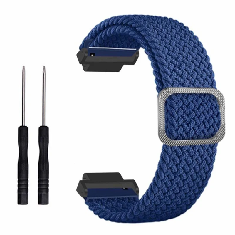 Garmin Forerunner 220 / 230 / 235 / 735XT / 620 / 630 Watch Strap Stretchy Braided Nylon Band