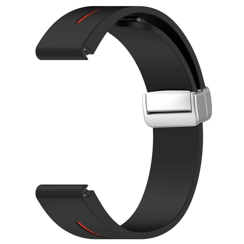 Garmin 26mm Quickfit Universal Silver Buckle Flexible Band Watch Strap - Midnight Blue+White
