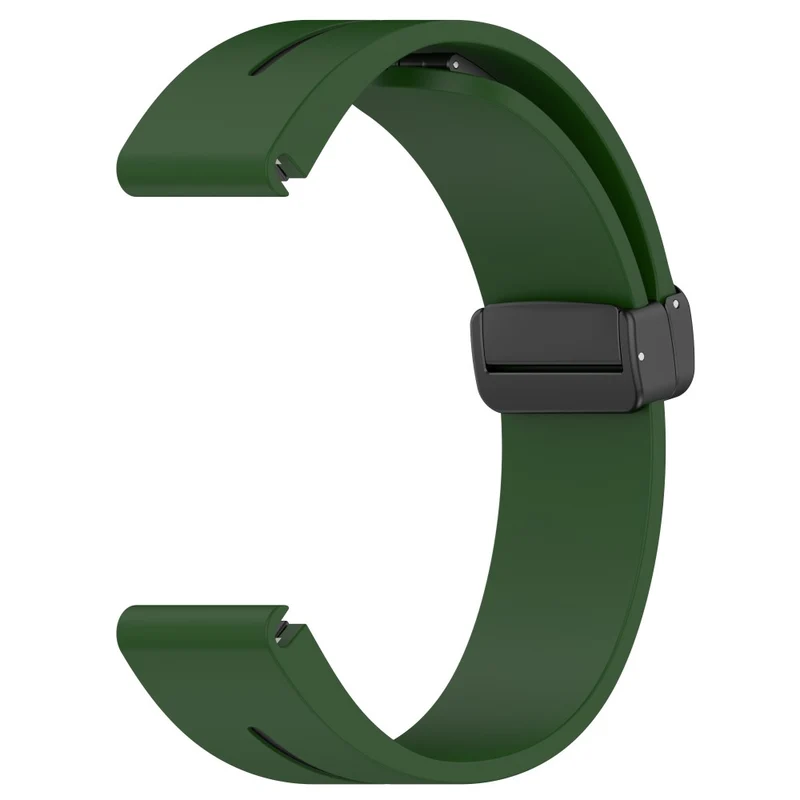 Garmin 26mm Quickfit Universal Watch Band Black Buckle Dual Color Flexible Strap - Army Green+Black
