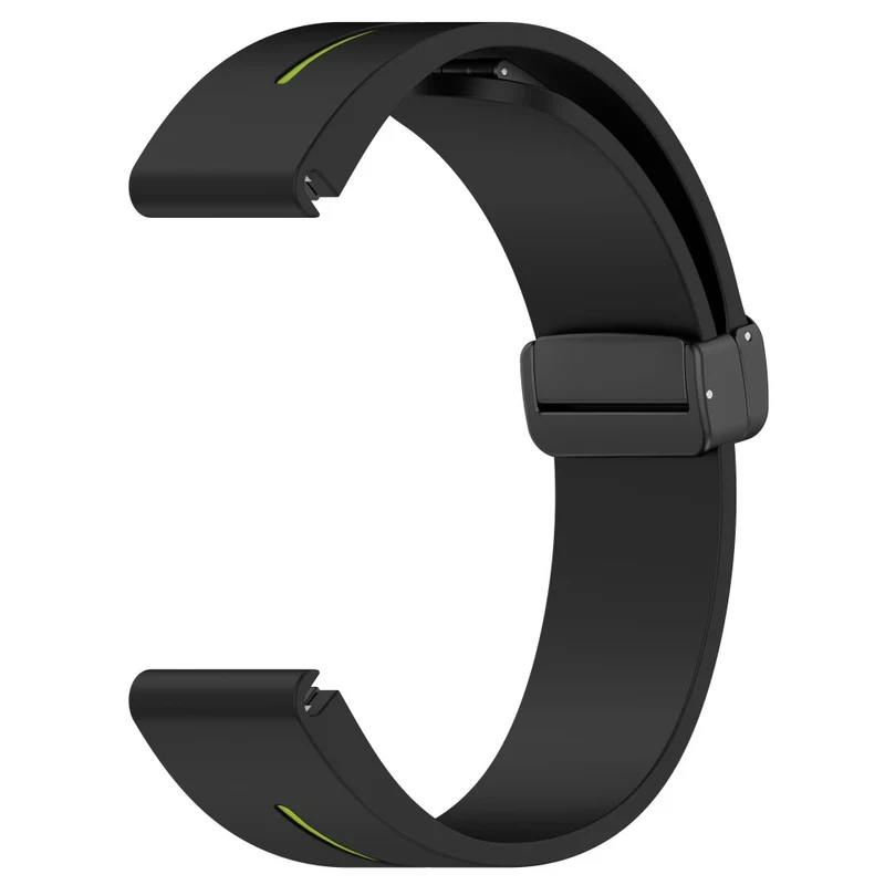 Garmin 26mm Quickfit Universal Watch Band Black Buckle Dual Color Flexible Strap - Army Green+Black
