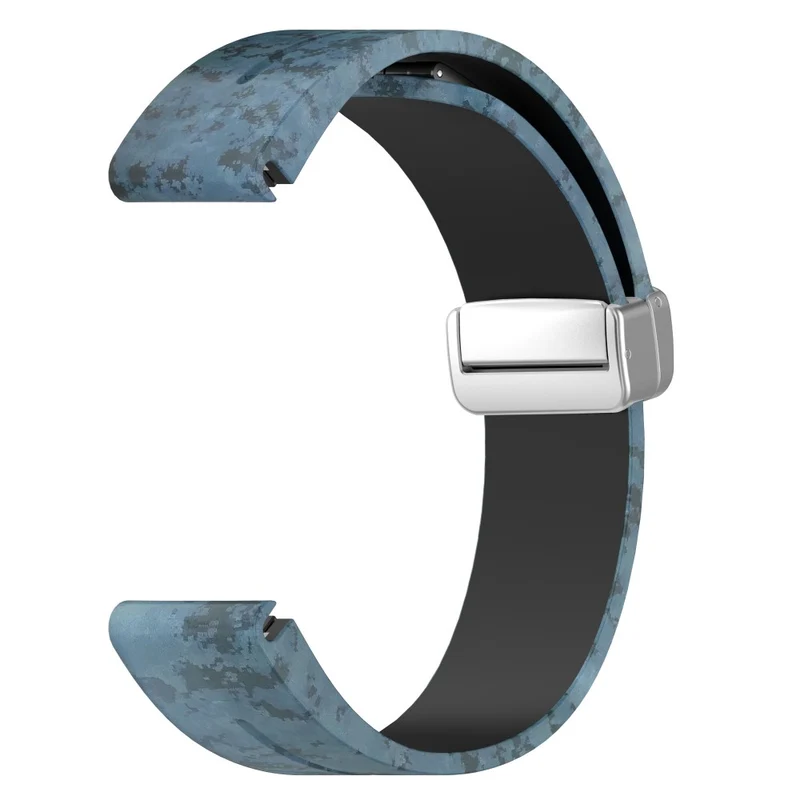 Garmin 26mm Quickfit Universal Flexible Watch Band Silver Buckle Wrist Strap - Camo Wine Red