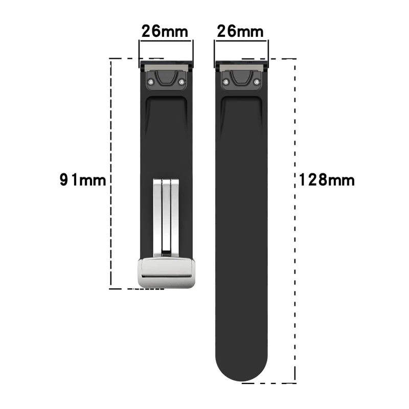 Garmin 26mm Quickfit Universal Flexible Watch Band Silver Buckle Wrist Strap - Camo Wine Red