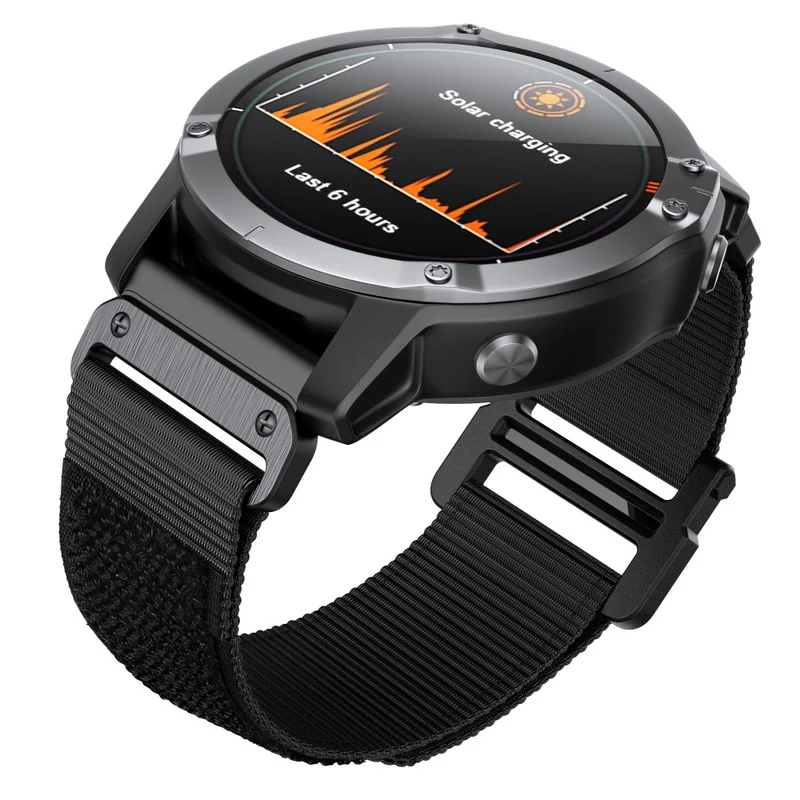 Garmin Fenix 7X / 7X Pro / 6X QuickFit 26mm Watch Band Nylon Loop Adjustable Wrist Band