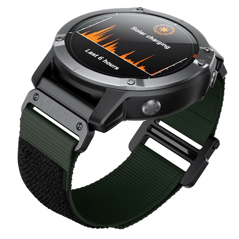 Garmin Fenix 7X / 7X Pro / 6X QuickFit 26mm Watch Band Nylon Loop Adjustable Wrist Band