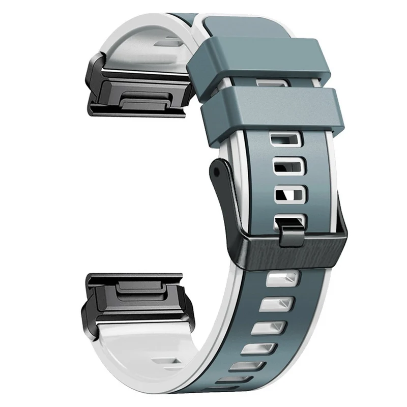 KALEBOL KLB-SSGJ-001 Garmin Fenix 7X / 7X Pro Silicone Watch Band 26mm Strap Dual Color - Orange+Black