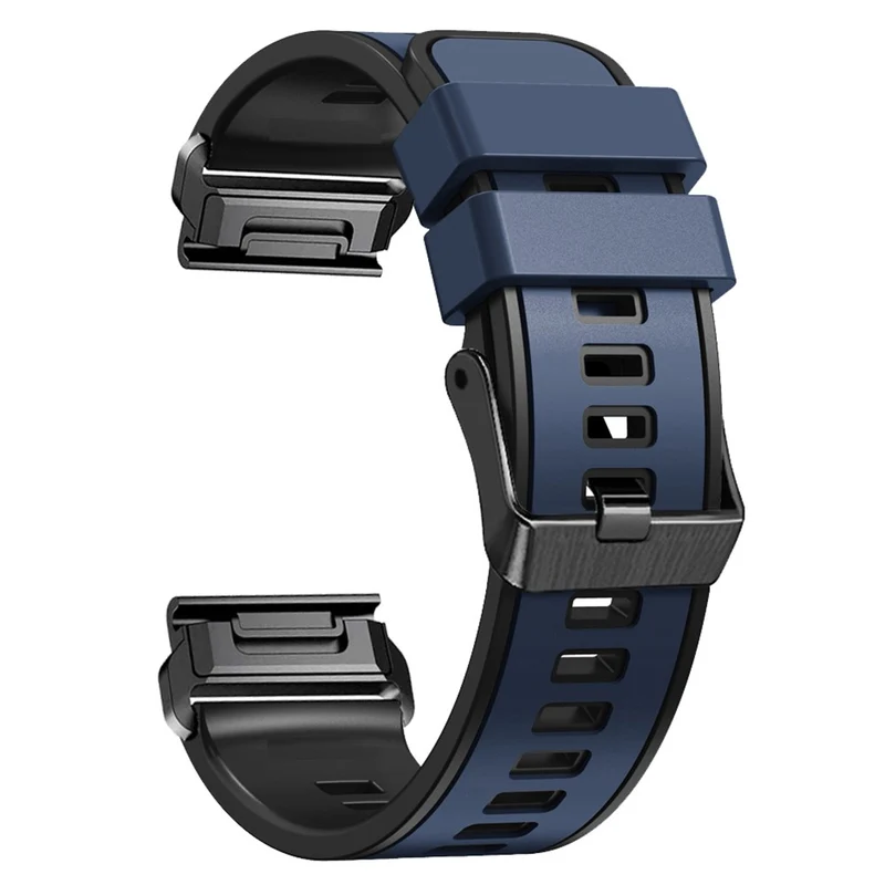 KALEBOL KLB-SSGJ-001 Garmin Fenix 7X / 7X Pro Silicone Watch Band 26mm Strap Dual Color - Orange+Black