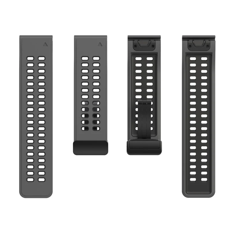 Garmin Fenix 7X Pro / Fenix 7X Magnetic Buckle Replacement Band 26mm Silicone Strap - Orange+Black