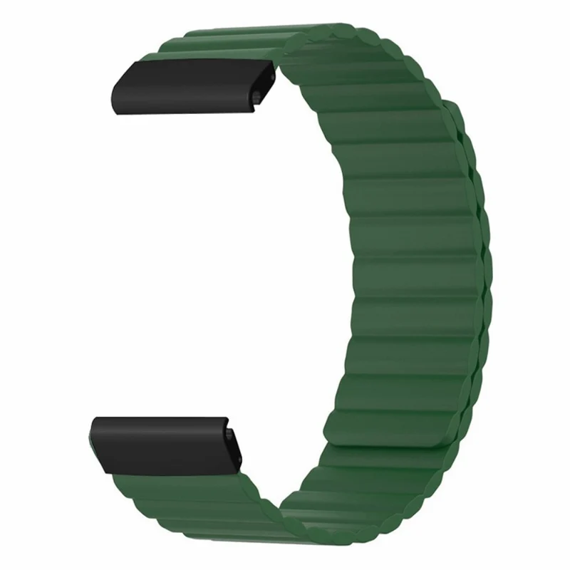 Garmin 26mm Quickfit Universal Flexible Watch Band Magnetic Strap Replacement with Bump Resistant Connector - Black+Yellow