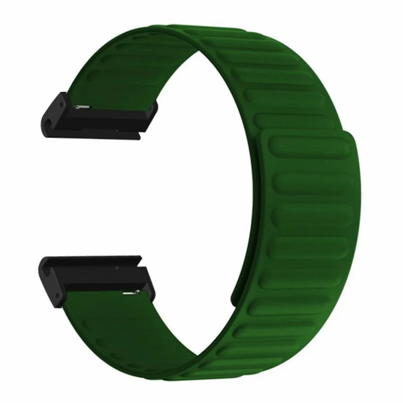 Garmin 26mm Quickfit Universal Flexible Watch Band Magnetic Strap Replacement with Bump Resistant Connector - Black+Yellow