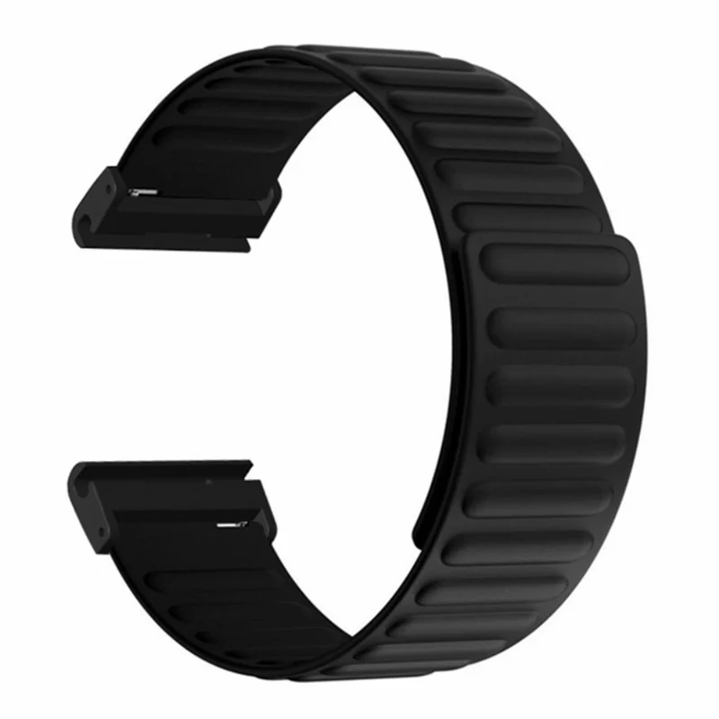 Garmin 26mm Quickfit Universal Flexible Watch Band Magnetic Strap Replacement with Bump Resistant Connector - Black+Yellow