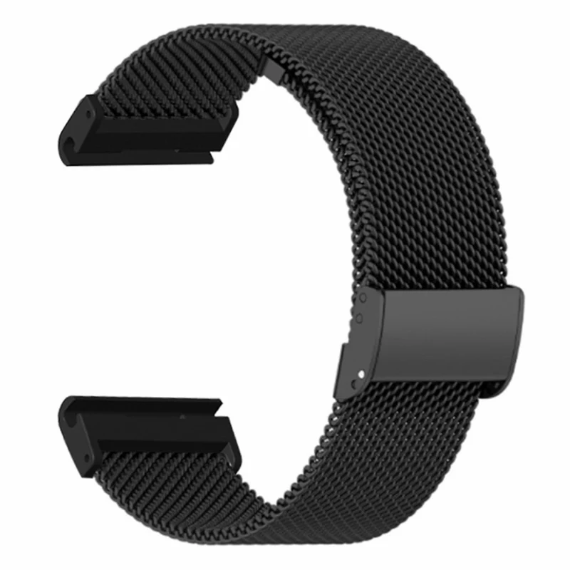 Garmin 26mm Quickfit Universal Watch Band Milanese Mesh Strap Bracelet with Bump Resistant Connector