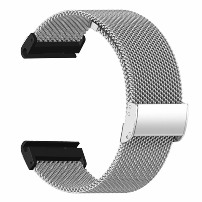 Garmin 26mm Quickfit Universal Watch Band Milanese Mesh Strap Bracelet with Bump Resistant Connector