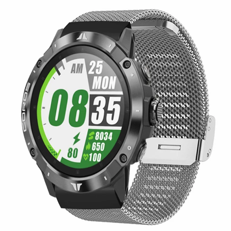 Garmin 26mm Quickfit Universal Watch Band Milanese Mesh Strap Bracelet with Bump Resistant Connector