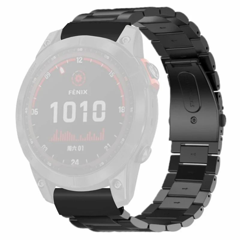 Garmin 26mm Quickfit Universal Stainless Steel Watch Band Strap with Bump Resistant Connector