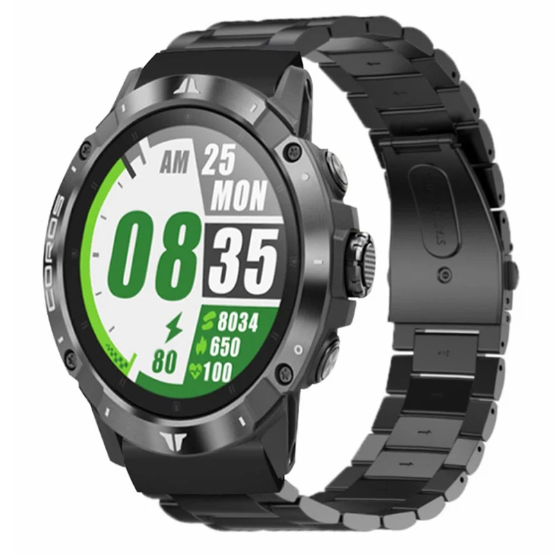 Garmin 26mm Quickfit Universal Stainless Steel Watch Band Strap with Bump Resistant Connector