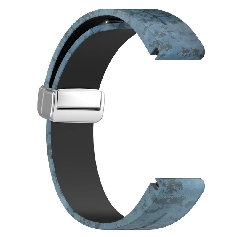 Garmin Fenix 7S / 6S Pro / 5S Plus / Instinct 2S Camouflage Watch Bands Silver Buckle 20mm Sports Strap - Camo White