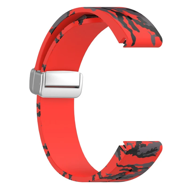 Garmin Fenix 7S / 6S Pro / 5S Plus / Instinct 2S Camouflage Watch Bands Silver Buckle 20mm Sports Strap - Camo White