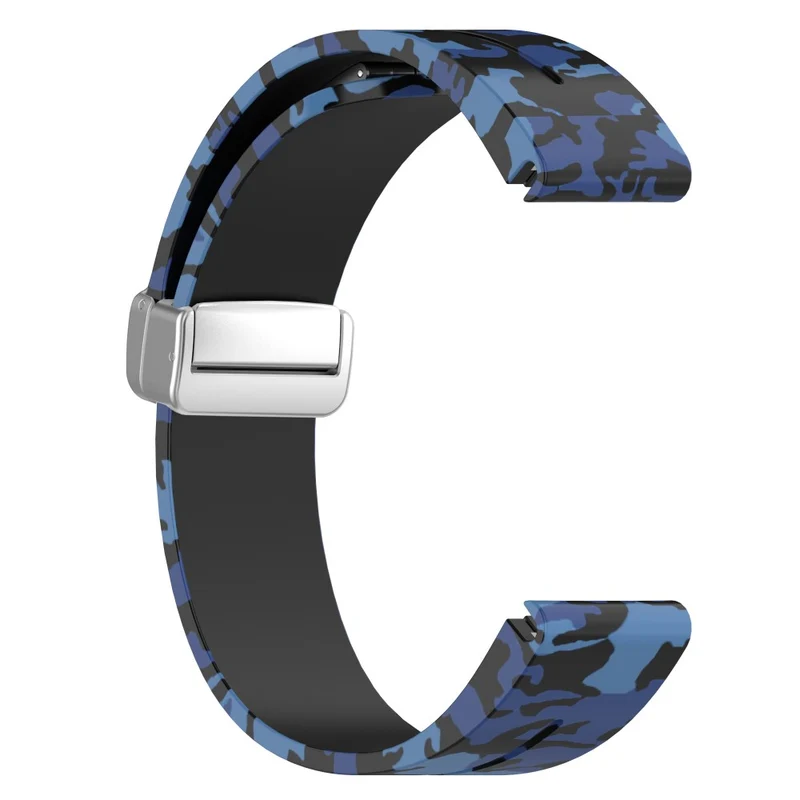 Garmin Fenix 7S / 6S Pro / 5S Plus / Instinct 2S Camouflage Watch Bands Silver Buckle 20mm Sports Strap - Camo White