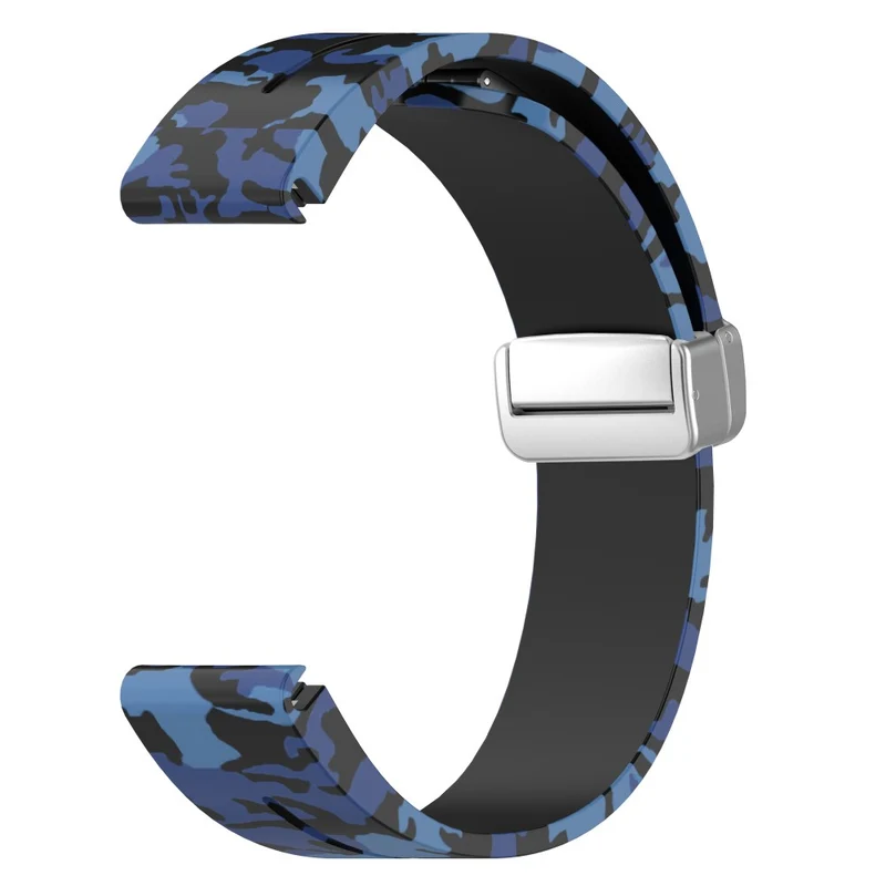 Garmin Fenix 7S / 6S Pro / 5S Plus / Instinct 2S Camouflage Watch Bands Silver Buckle 20mm Sports Strap - Camo White
