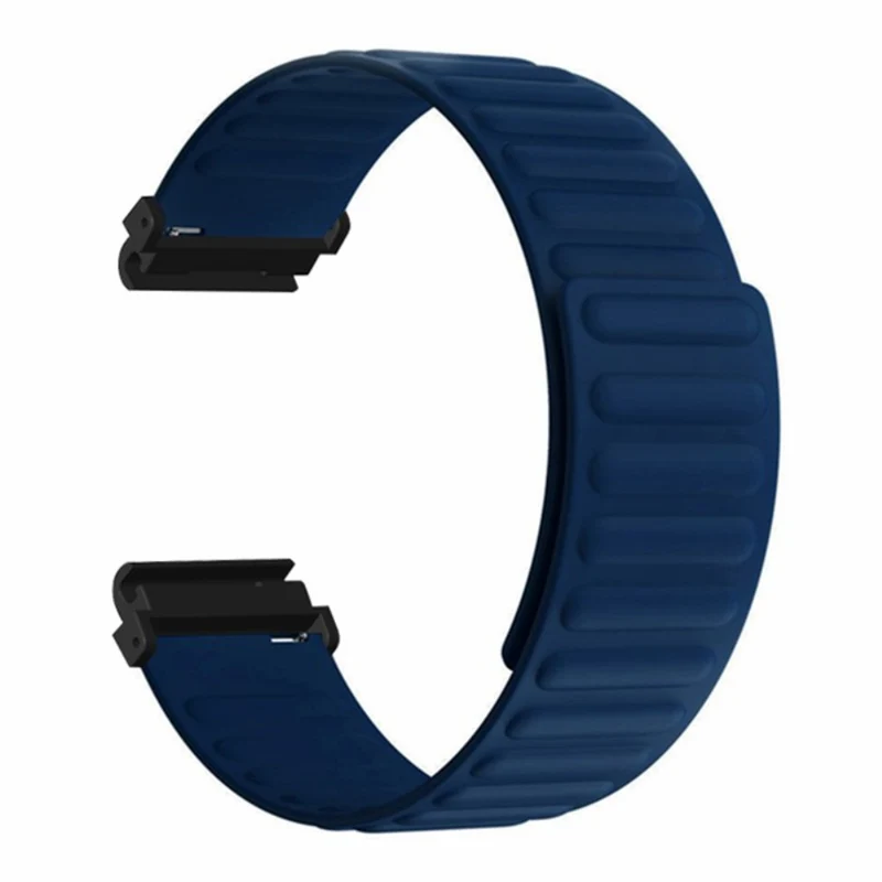 Garmin Fenix 7S / 6S / 5S Watch Band Replacement Magnetic Flexible Strap with 20mm Bump Resistant Connector - Black+Wine Red